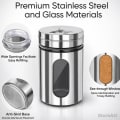 Stainless Table Salt Pepper Shaker Detail View
