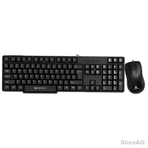 Zebronics Wired Keyboard and Mouse Combo, 104 Keys, 1200 DPI Mouse