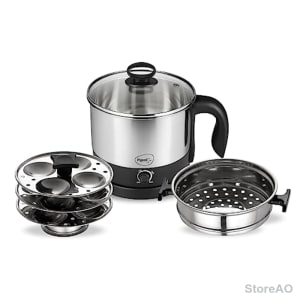 Pigeon Electric Kettle 1.2L Stainless Steel 600W Black & Silver