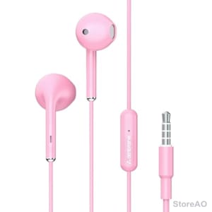 Ambrane in-ear 14mm Pink 3.5mm Wired Headphones Earphones with