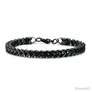 Fashion Frill bracelets Black key feature 22 cm Stylish for Men