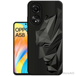 VIDO Silicone Phone Case A58 Black Exclusive Soft Back Cover for Oppo