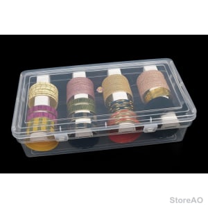 Generic Storage Box Clear Versora Plastic Bangle with Secure Closure