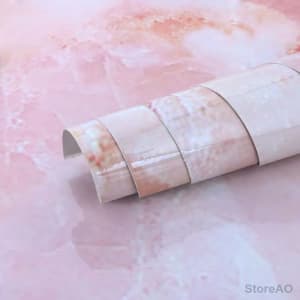 NAREVAL Wallpaper 200 cm Pink Marble A10 Oil Proof Waterproof
