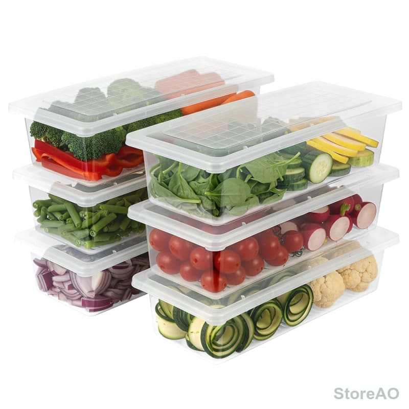 VOLTURI Fridge Storage Containers Stackable Organizer Front View