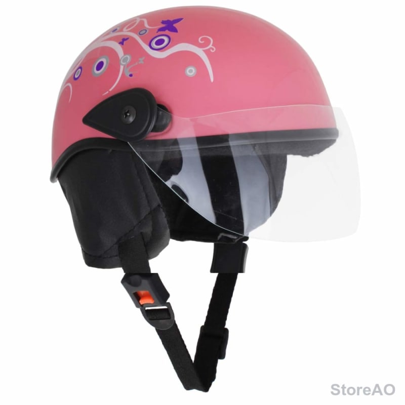 Sage Square open face helmets Pink Front View