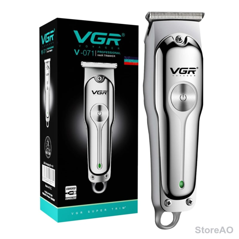VGR Hair Clippers Professional Beard Trimmer, Front View