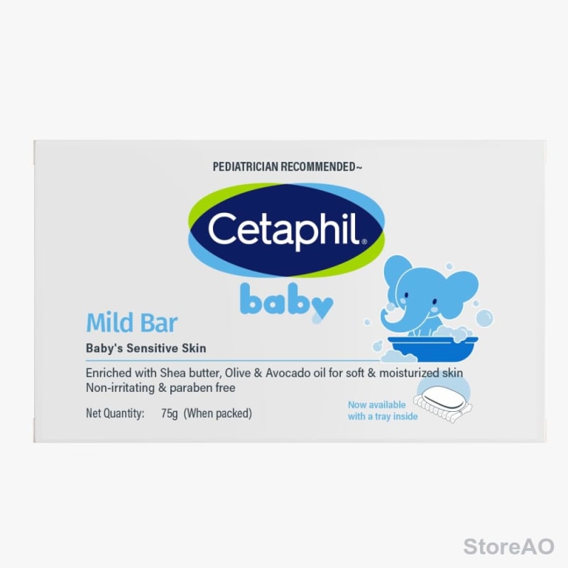 Cetaphil Baby Soaps Mild Cleansing Bar Front View