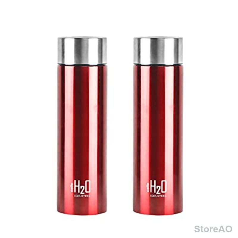 CELLO water bottles 1_Silver Front View