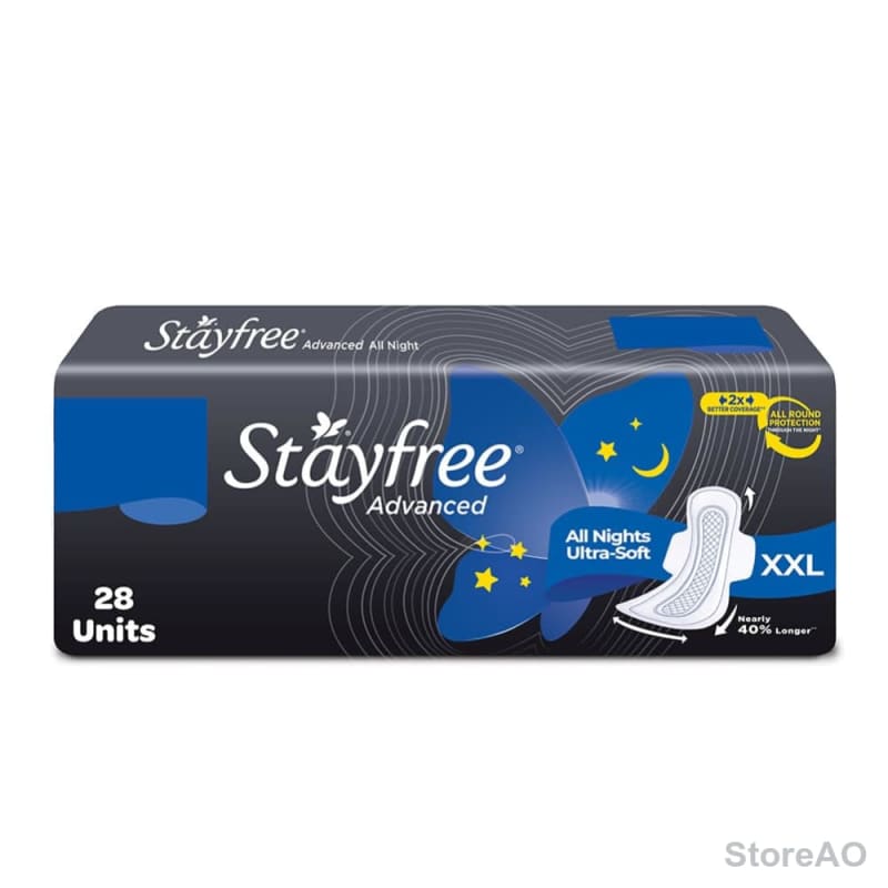 Stayfree Sanitary Napkins Wings Night Front View