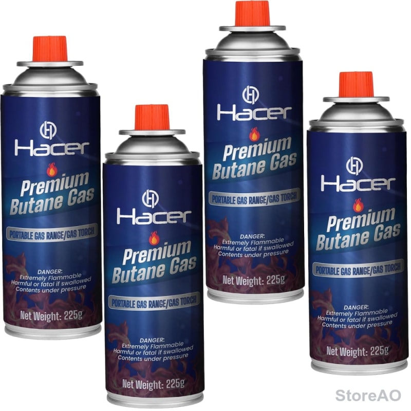 Hacer Butane Gas 225g, Front View