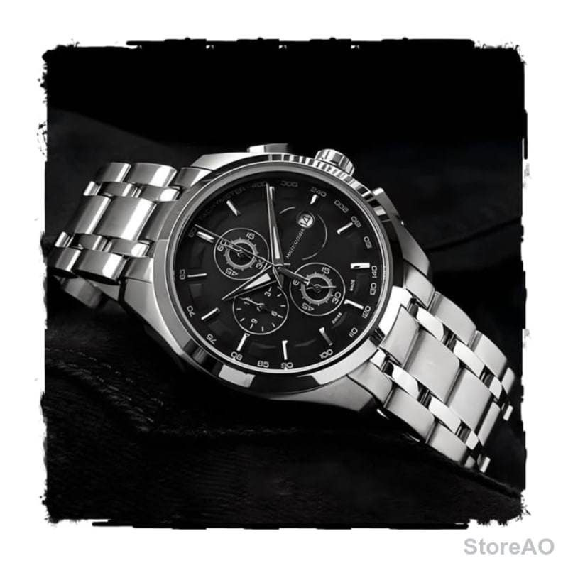 AMERICANVIBER Men's Modern Analog Wrist Watch, Front View