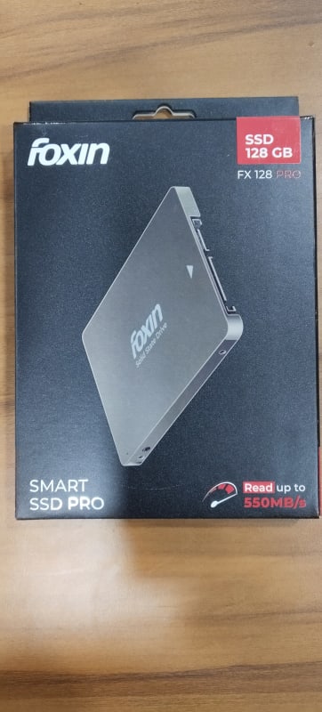 Front view of foxin FX 128 PRO 128 GB SSD packaging