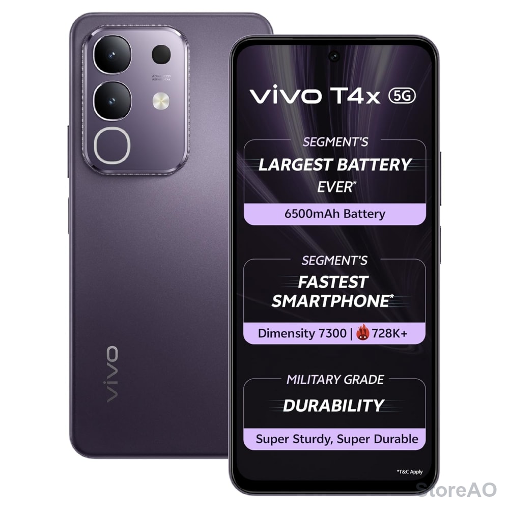 vivo T4x 5G (Pronto Purple, 6GB RAM, 128GB Storage)