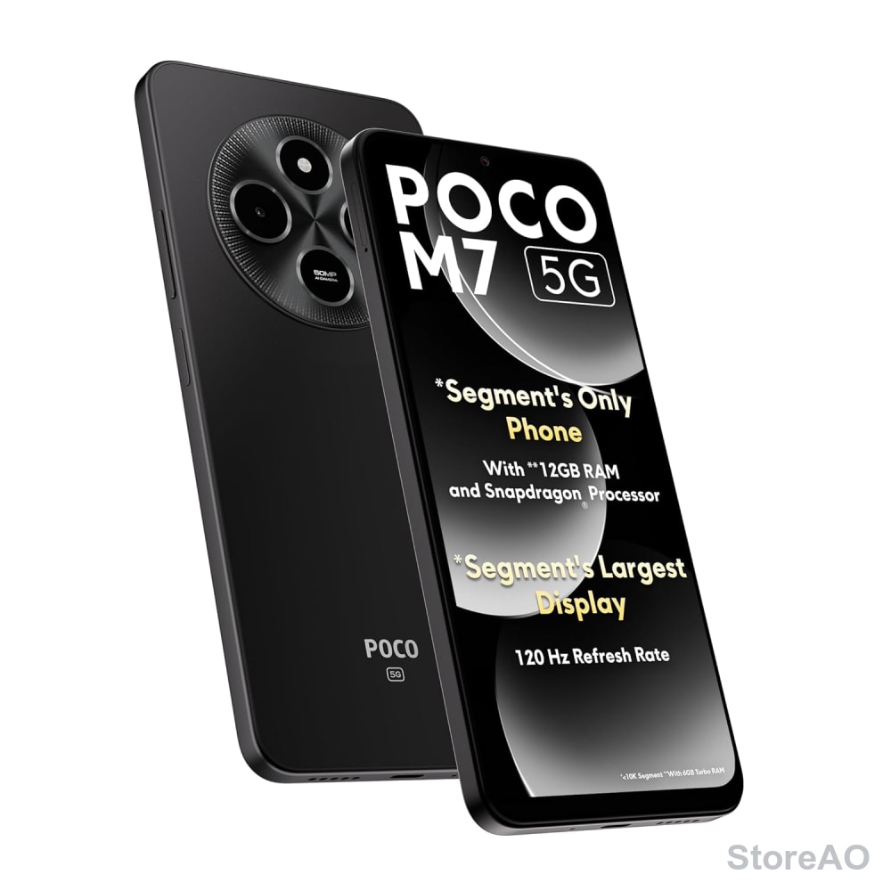 POCO smartphones 6.88 inch Satin Black 5160 mah 5G, (6GB, 128GB)