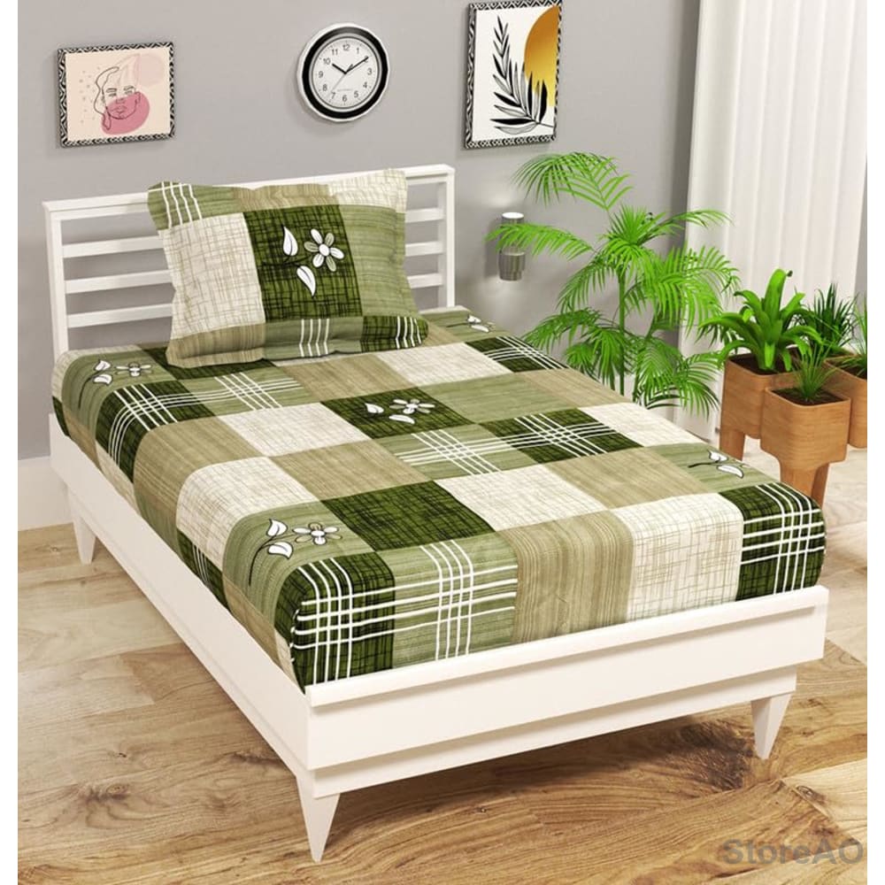 Cheks Printed, Green And White