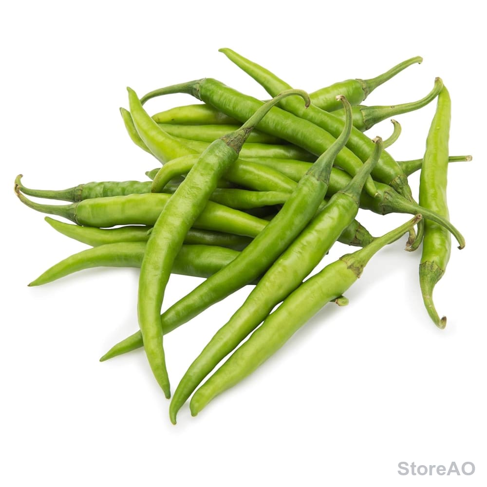 Fresh Organic Chilli, Green, 100g.