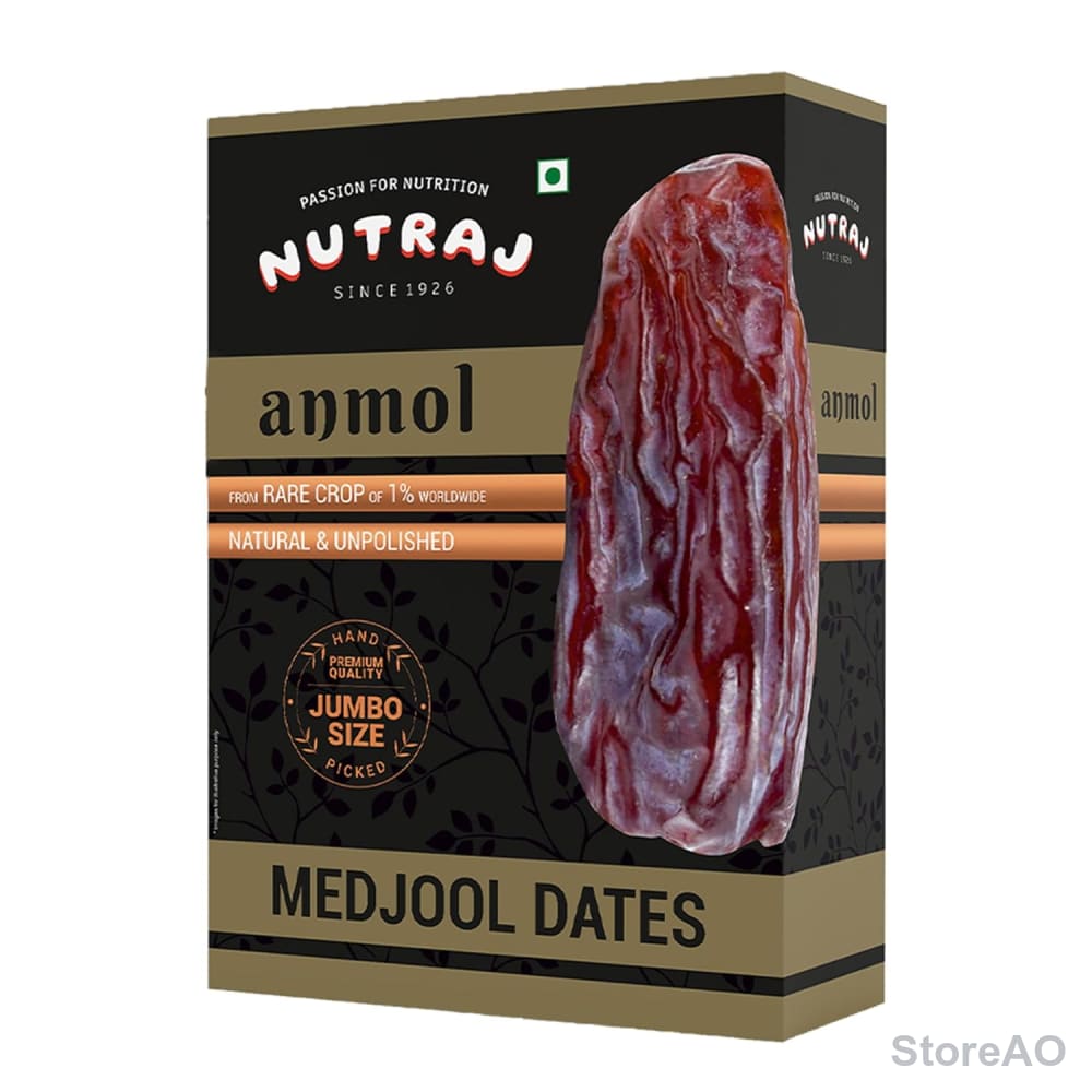 Nutraj Anmol Medjool Dates 500G | Khajoor | Khajur | Jumbo Size | Dry fruits | Nuts | Grocery Items