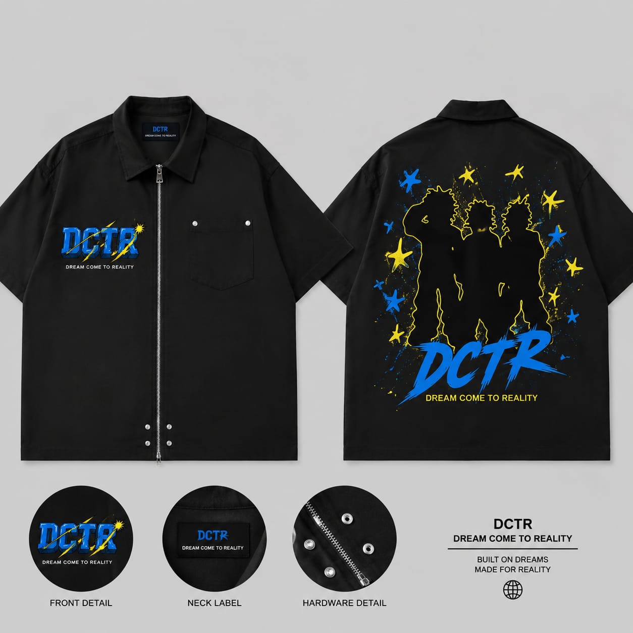 🔥 NEW DROP – DCTR ZIP-UP SHIRT 🔥🛍️