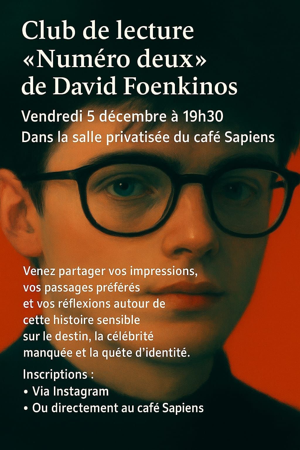 Club de lecture "Numéro deux" de David Foenkinos
