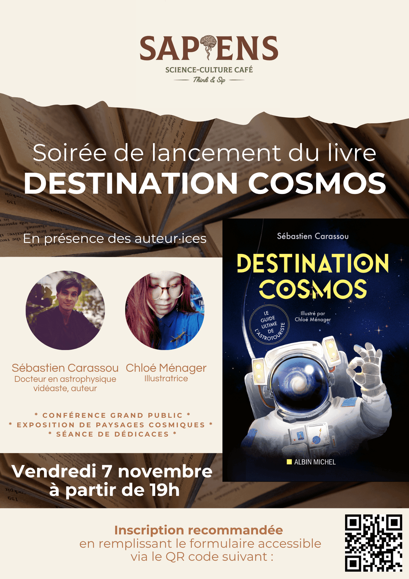 Soirée lancement du livre "Destination Cosmos"