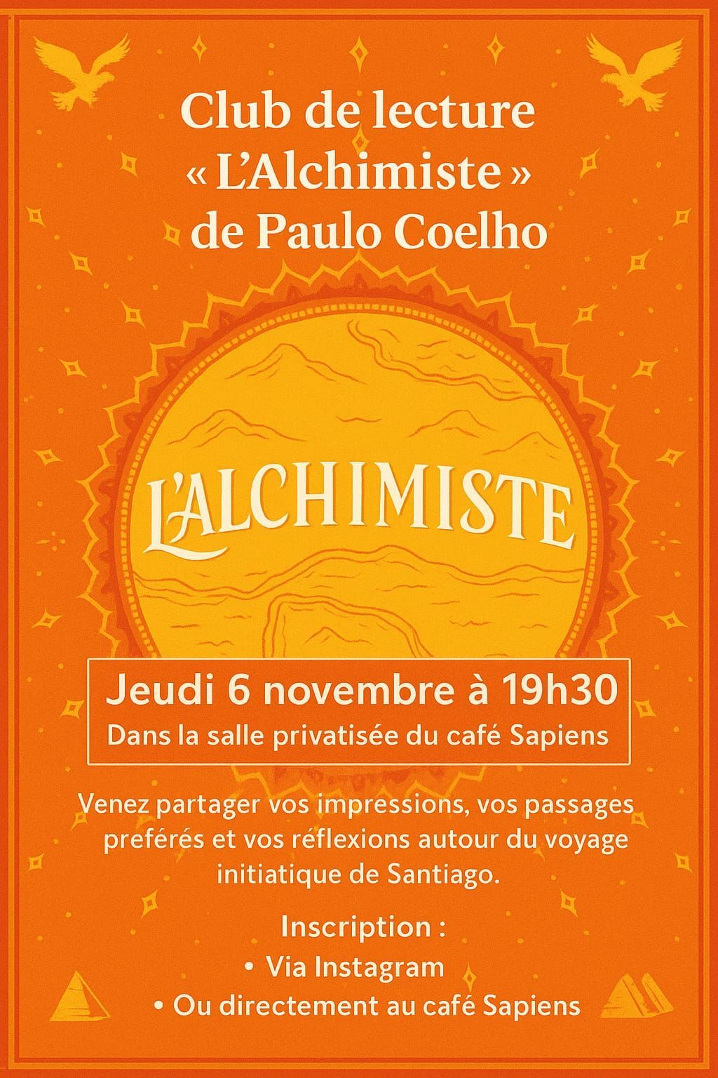 🧭 Club de lecture Français – L’Alchimiste de Paulo Coelho 