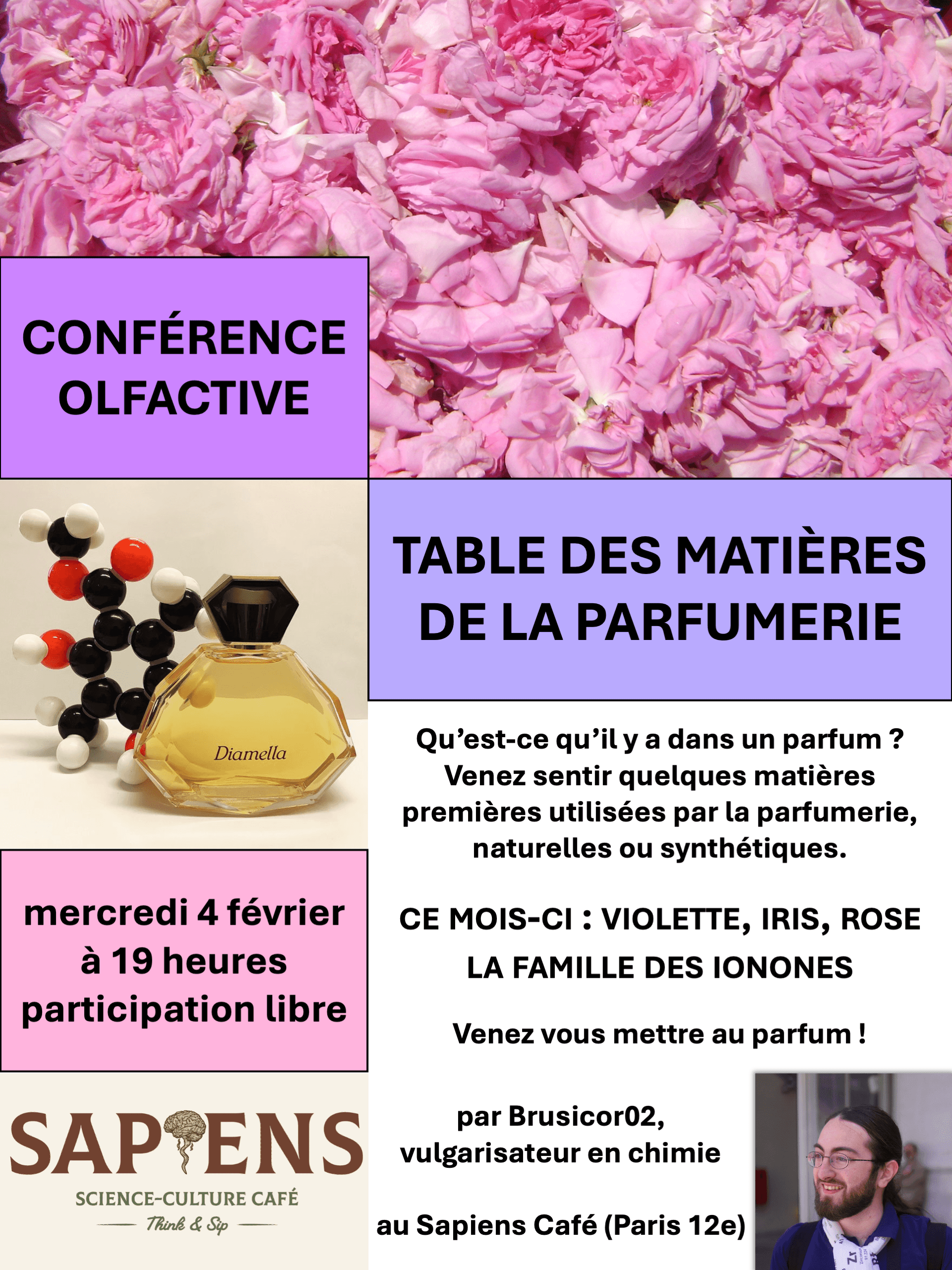 Conférence Olfactive: Table des matières premières de la parfumerie