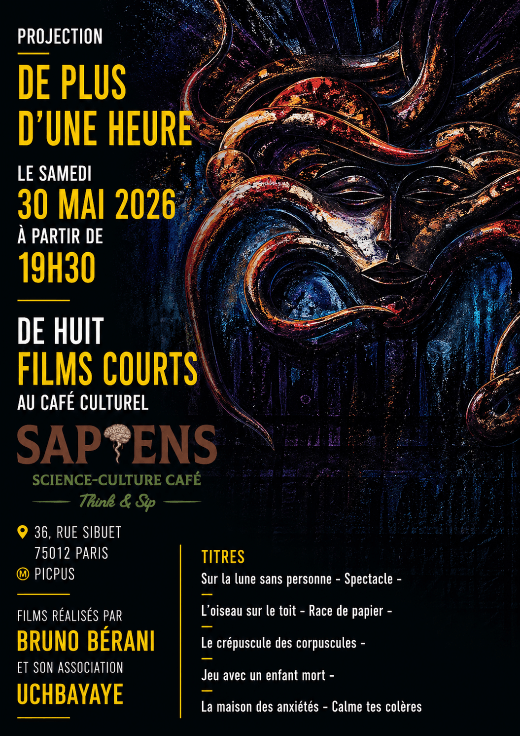Projection de 8 films courts de Bruno Berani