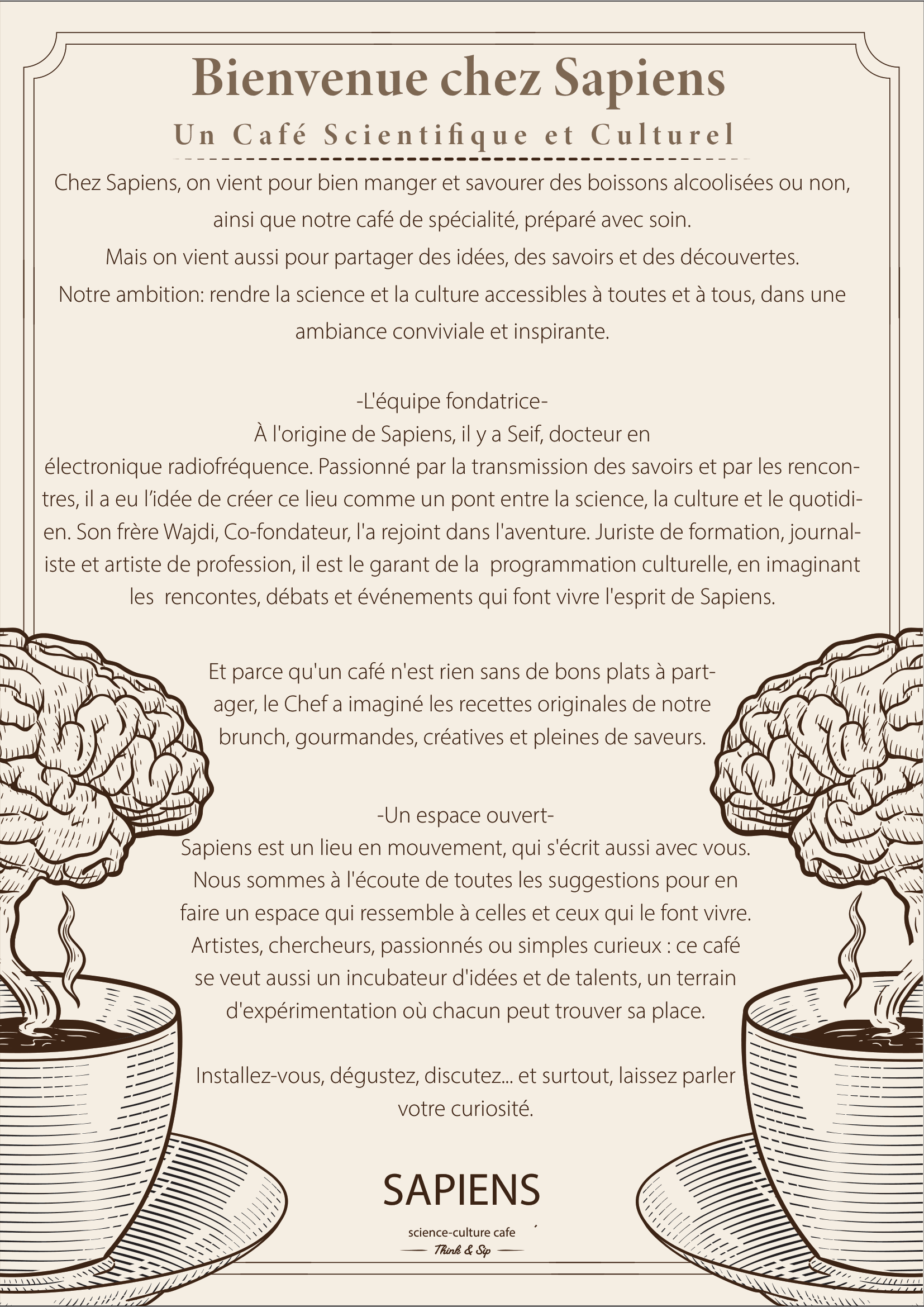 Menu Sapiens Café