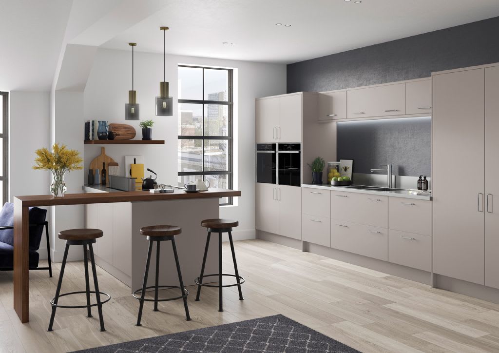 Economique Tribeca Kitchen Superior Matt Taupe Grey