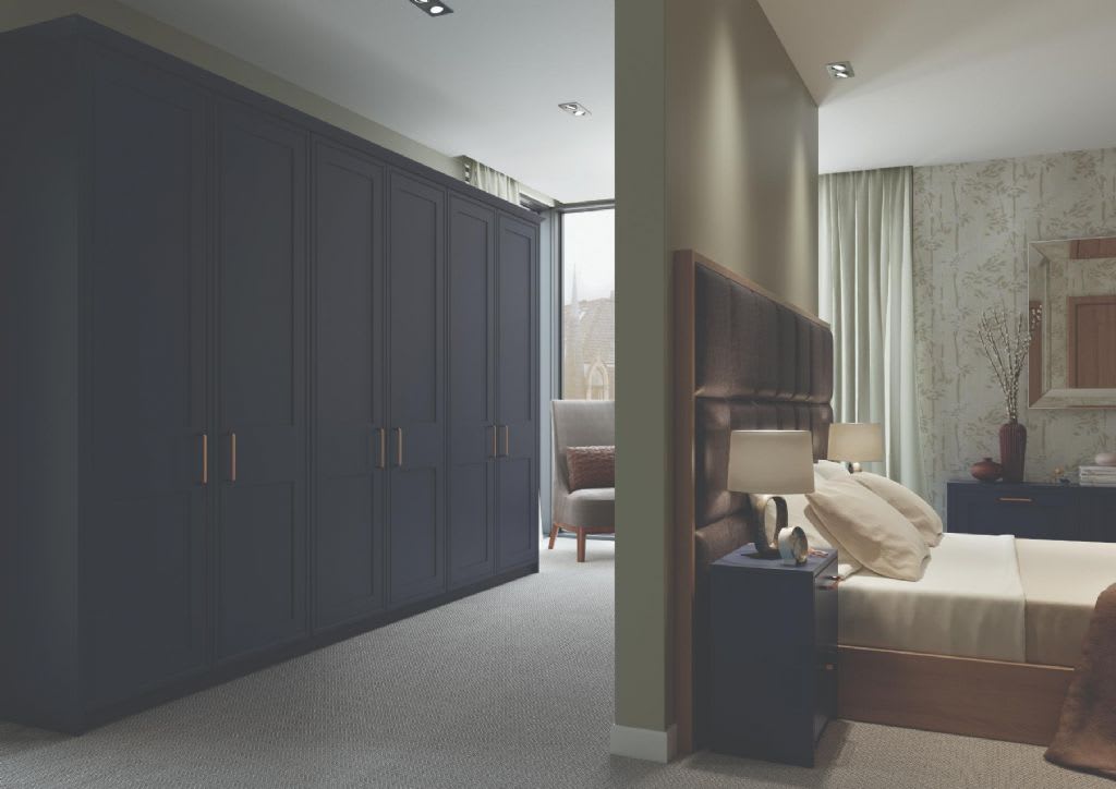 Elite Made To Measure Bedroom Morris Marine Blue
