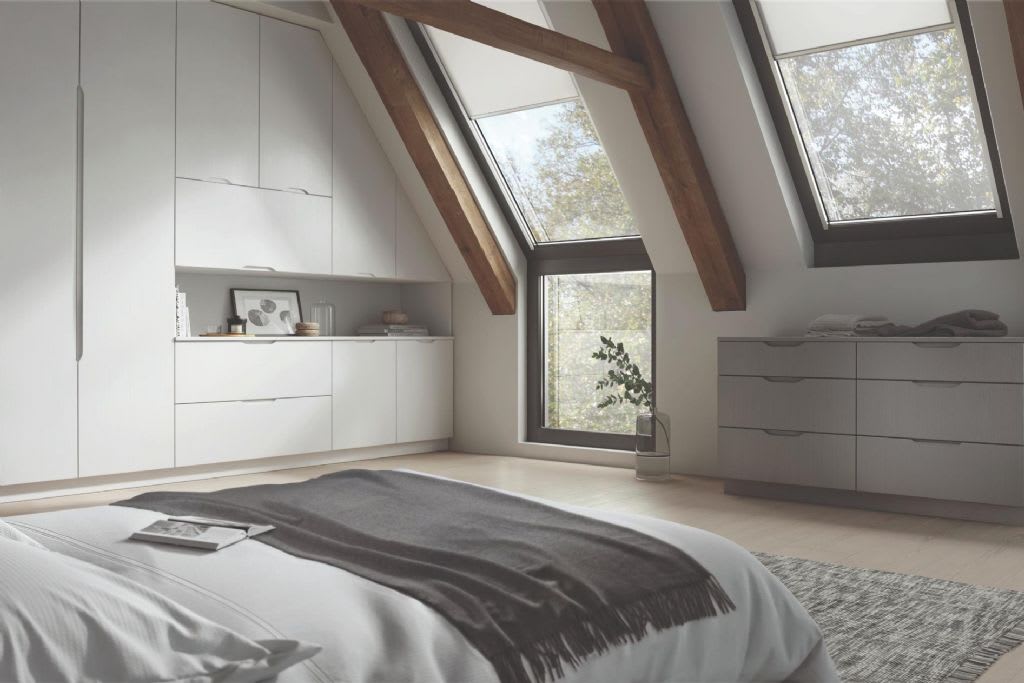 Elite Made To Measure Bedroom Neptune Legno White Legno Light Grey