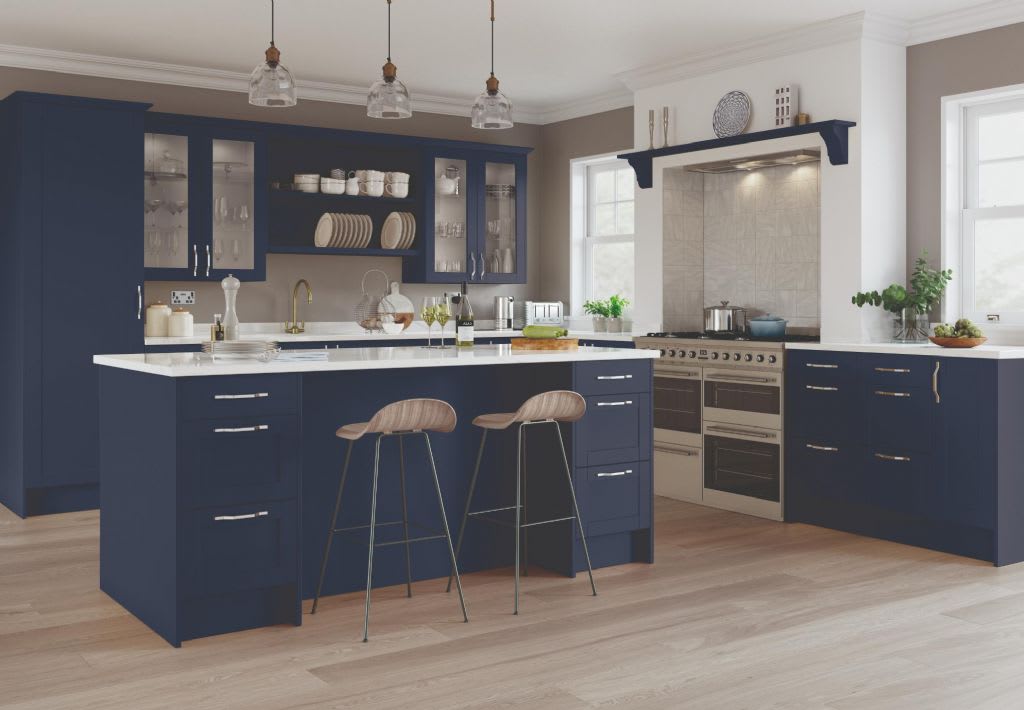 Elite Made To Measure Kitchen Allerford Marine Blue