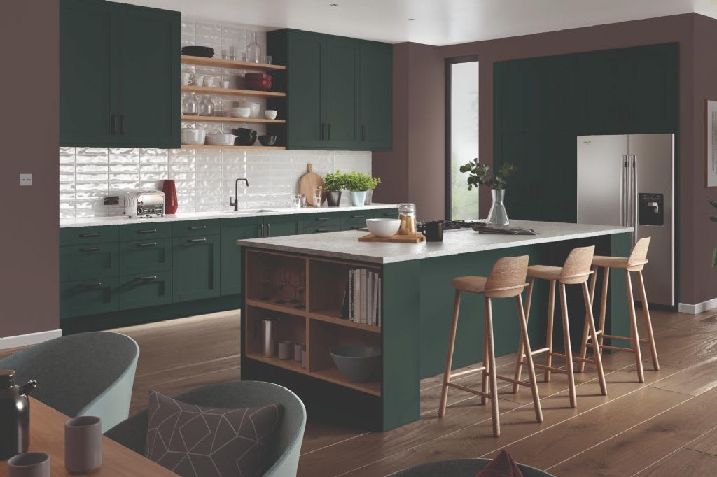 Elite Made To Measure Kitchen Basel Heritage Green