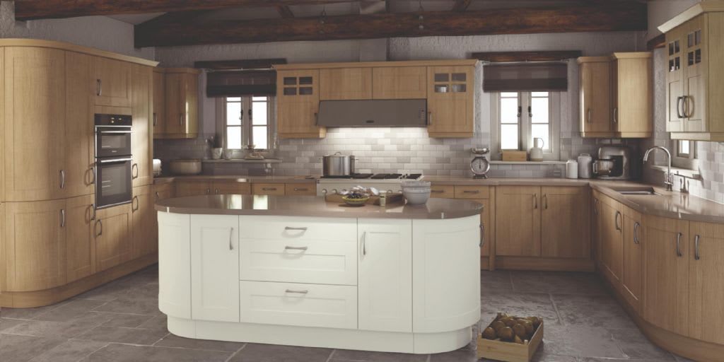 Elite Made To Measure Kitchen Bonn Trojan Oak Pure White