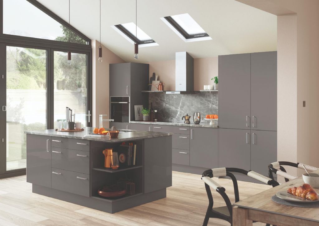 Elite Made To Measure Kitchen Cutler Gloss-Dust-Grey