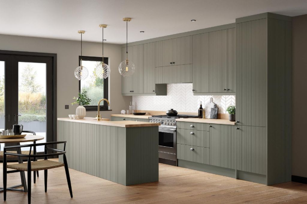 Elite Made To Measure Kitchen Grooved Ella Reed Green