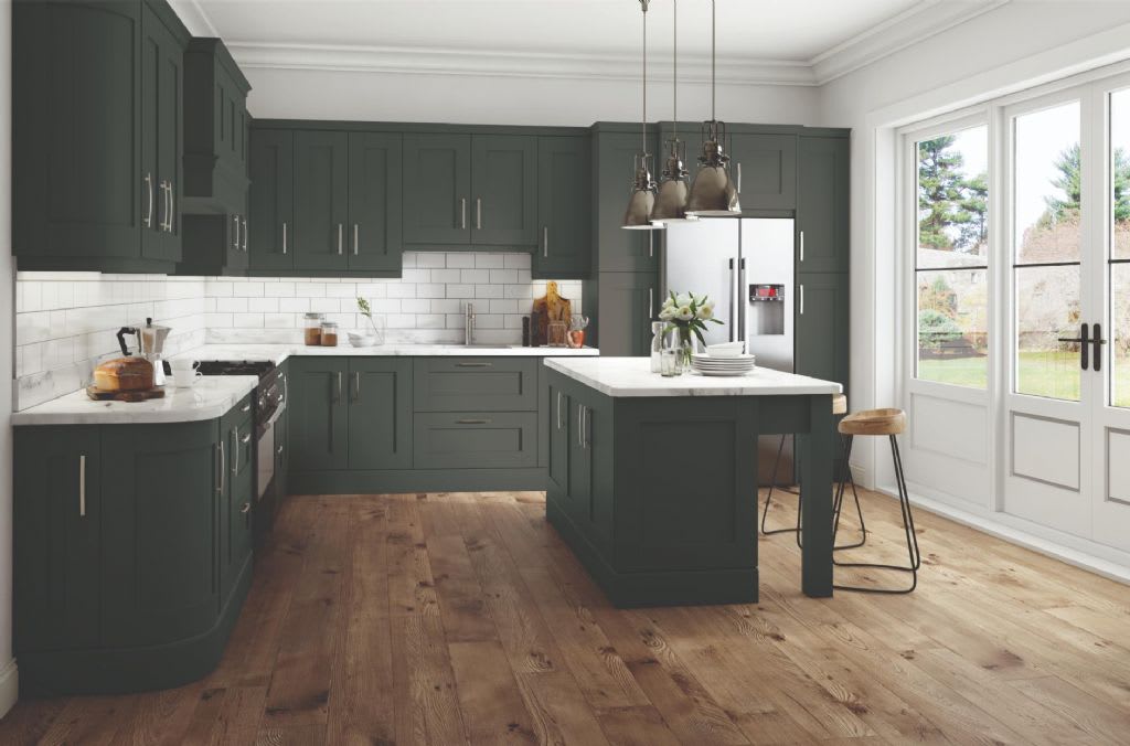 Elite Made To Measure Kitchen Hillwell Heritage Green