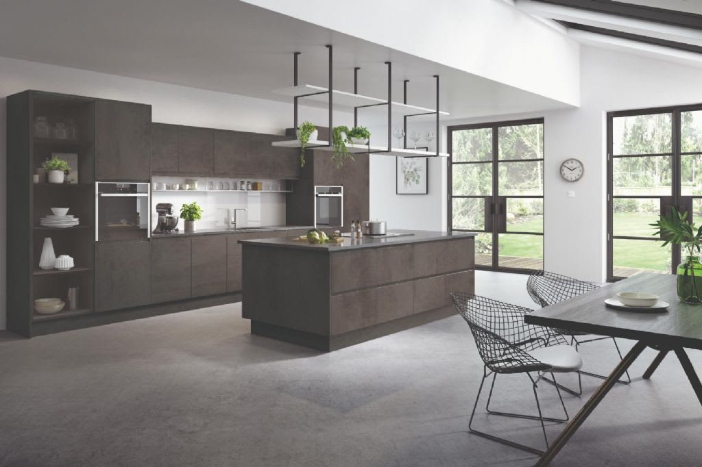 Elite Made To Measure Kitchen Kassel Dark Concrete Flipped