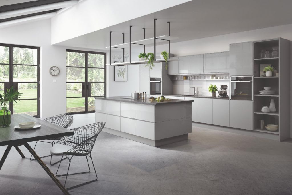 Elite Made To Measure Kitchen Kassel Gloss Light Grey