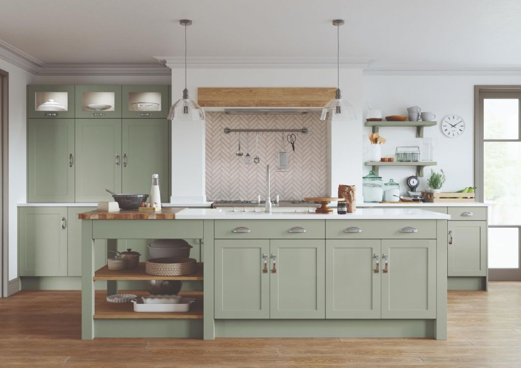 Elite Made To Measure Kitchen Melrose Meadow Green
