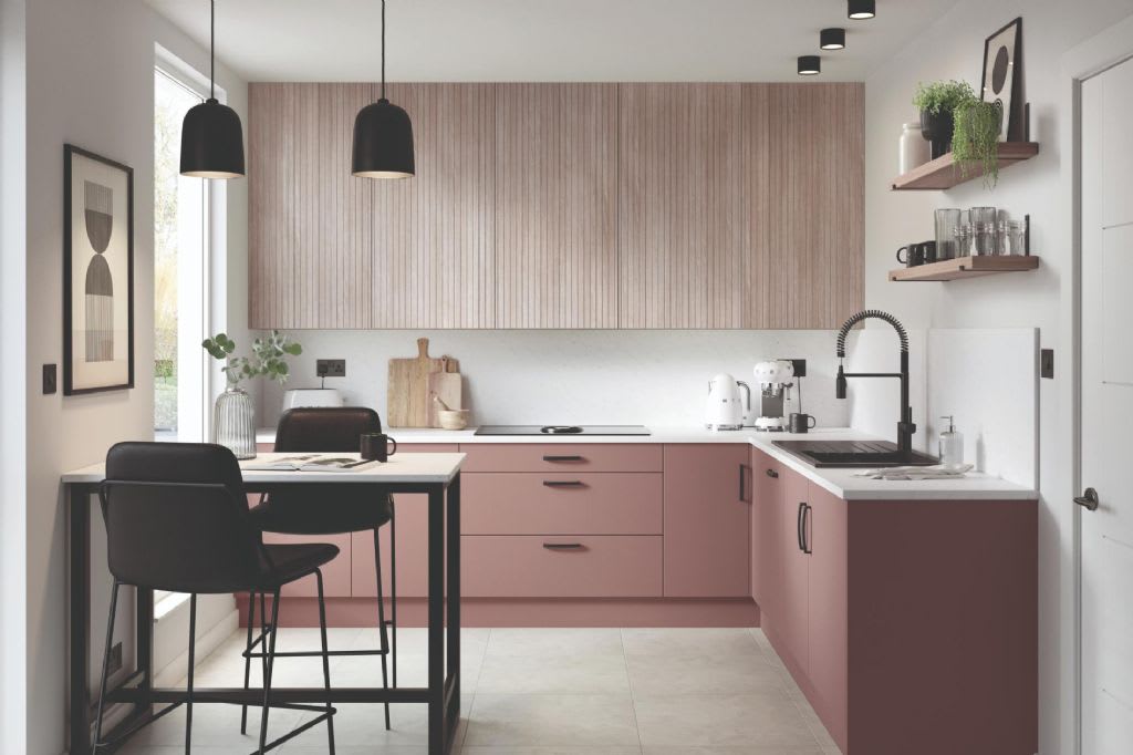 Elite Made To Measure Kitchen Mila Cutler Antique Rose Urban Oak