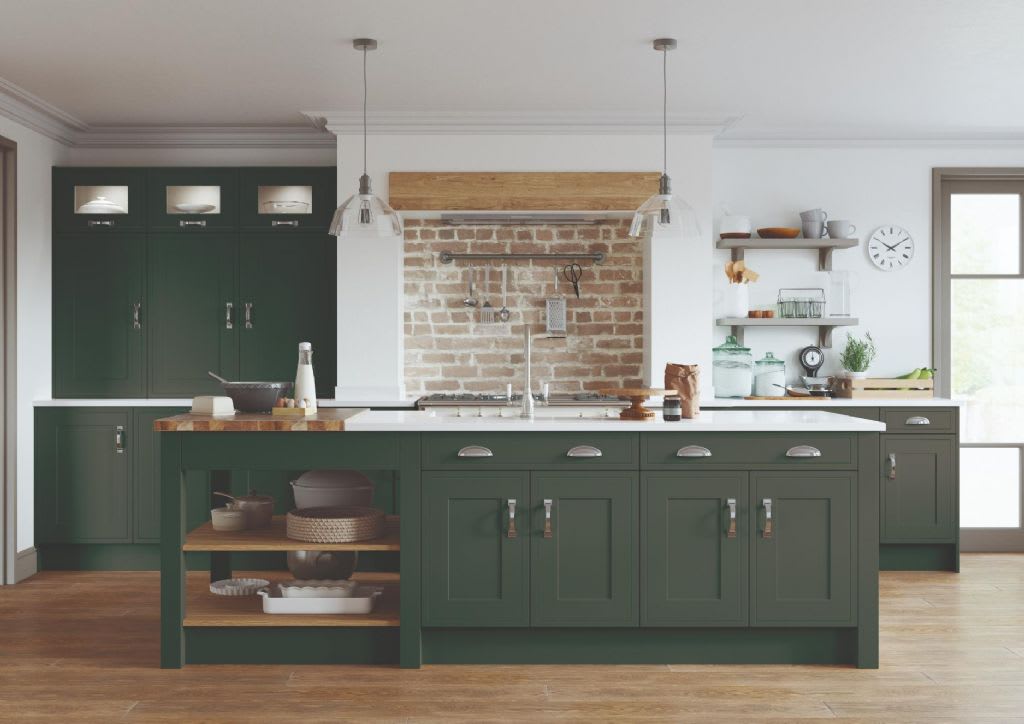 Elite Made To Measure Kitchen Rathlin Heritage Green