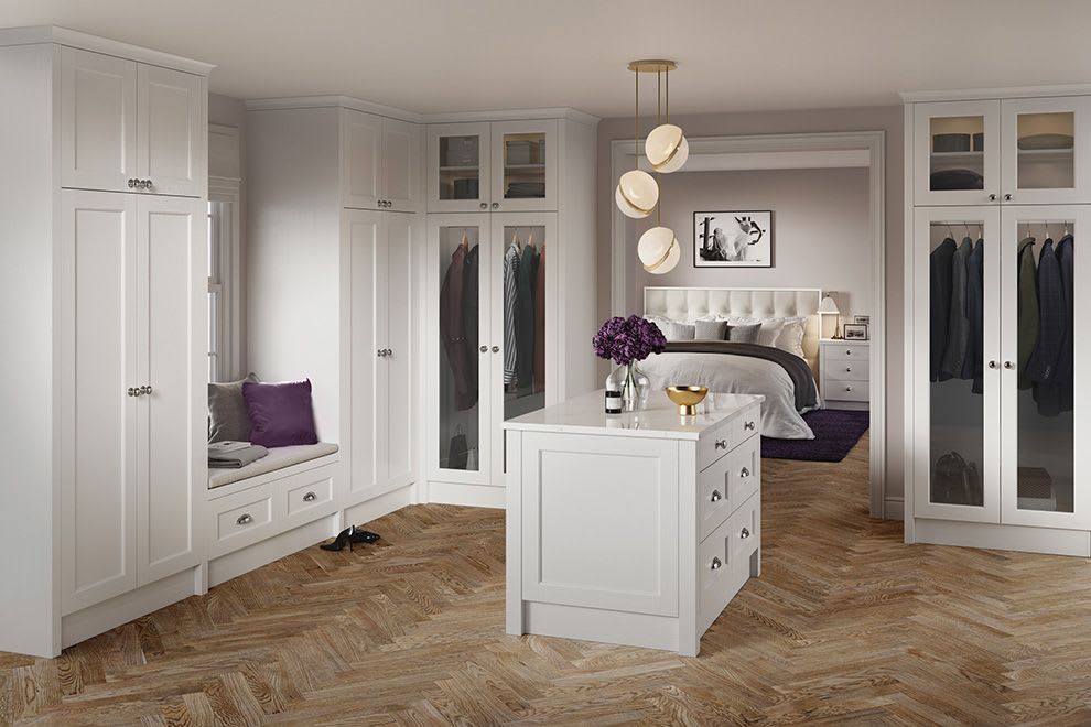 Five Piece Bastille Bedroom Legno White Grey