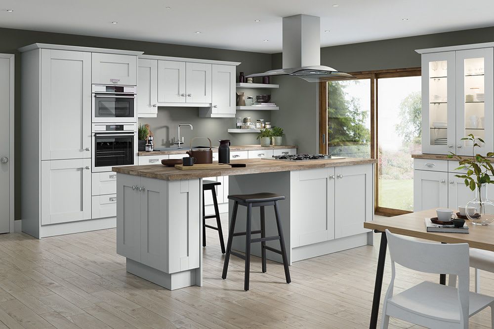 Five Piece Fenwick Kitchen Legno White Grey