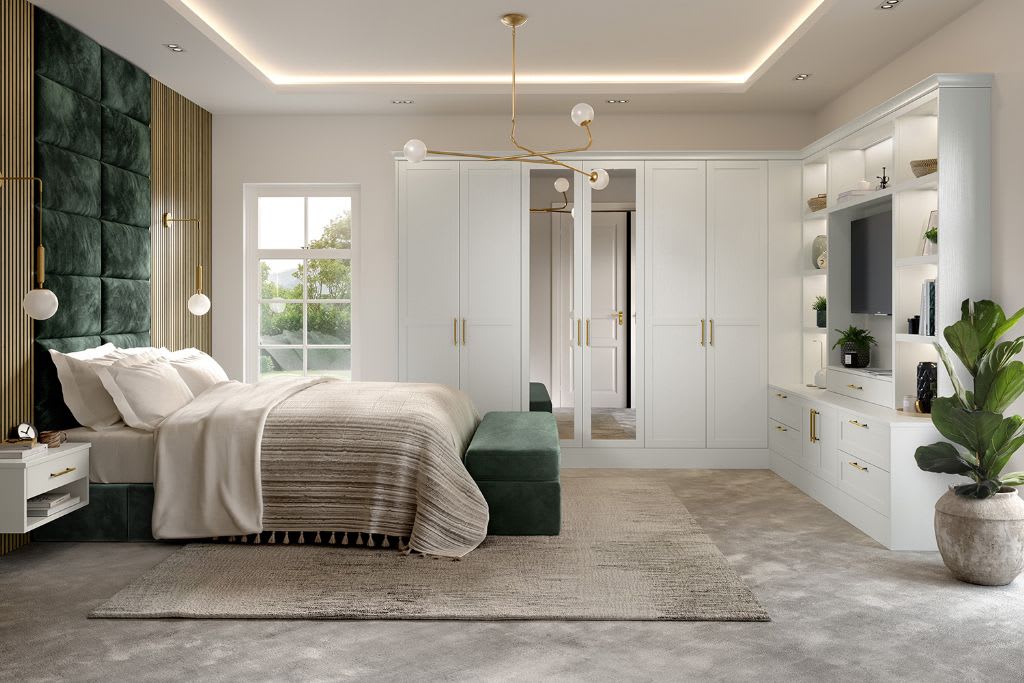 Five Piece Harlem Bedroom Legno White Grey 