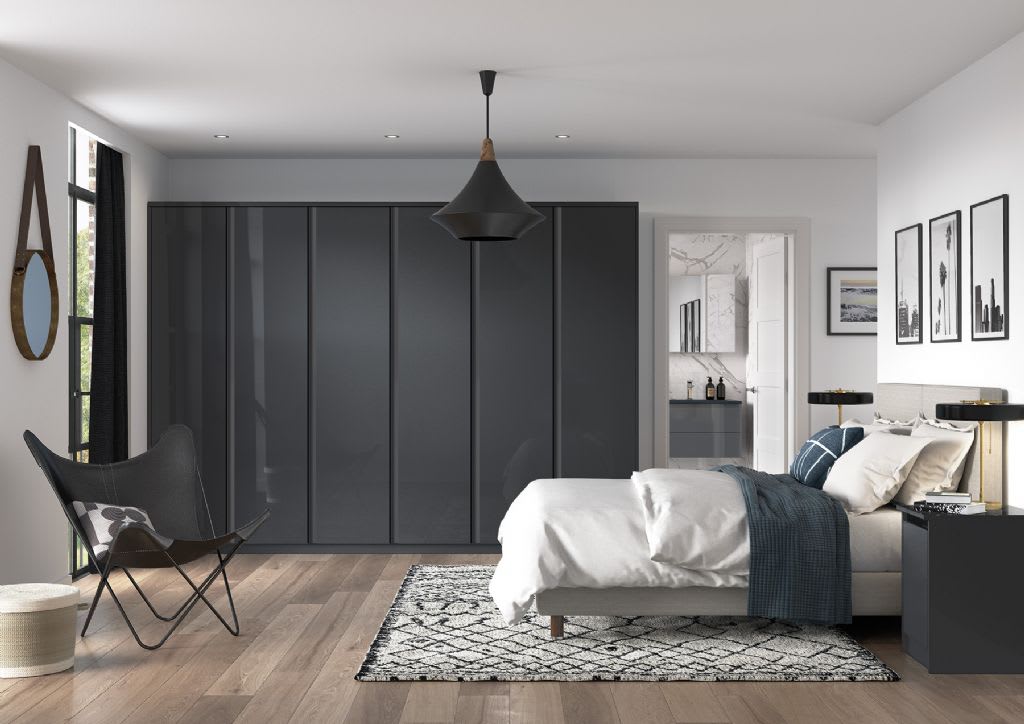 Sorrento Acrylic Phoenix Bedroom Metallic Antracite