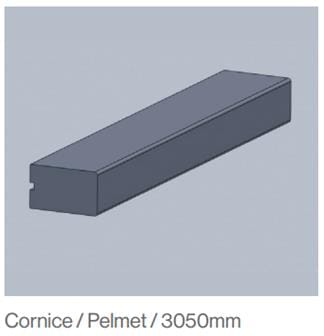 Ancona Dust Grey - Cornice Pelmet