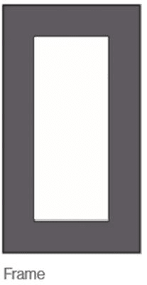 Ancona Dust Grey - Plain Frame Glazed