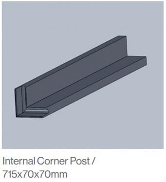 Ancona Graphite - Internal Corner Post